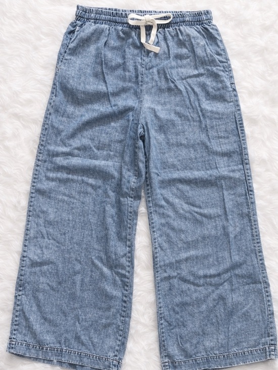 eesome Pants - ee:some Tencel Wide Leg Pants Size Small Chambray Drawstring Elastic Waist